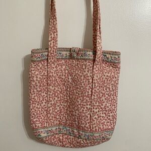 Vintage Vera Bradley Pink Delft Small Tote Bag